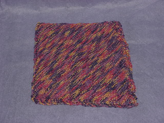 HAND KNIT 100% BAMBOO FACE OR DISH CLOTH: Serendipity